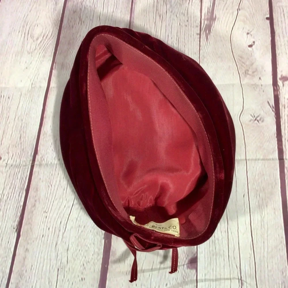 Vintage New York Best & Co. Designed for AMY Burgundy Hat - Picture 6 of 7